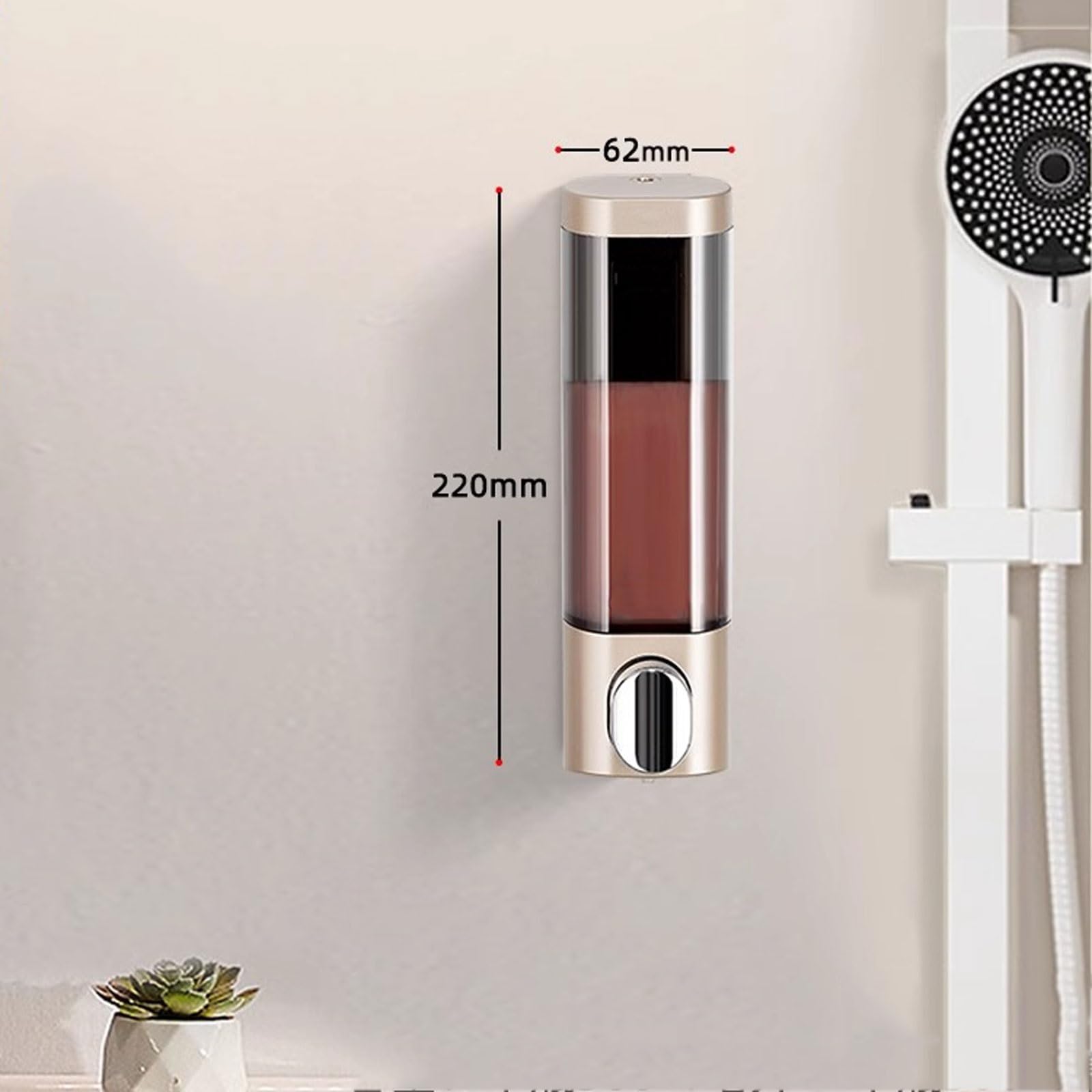 Dispenser di sapone da banco, dispenser di sapone da parete, bottiglia da cucina, grande capacità, compatibile con bagni, hotel, case (oro, doppio)