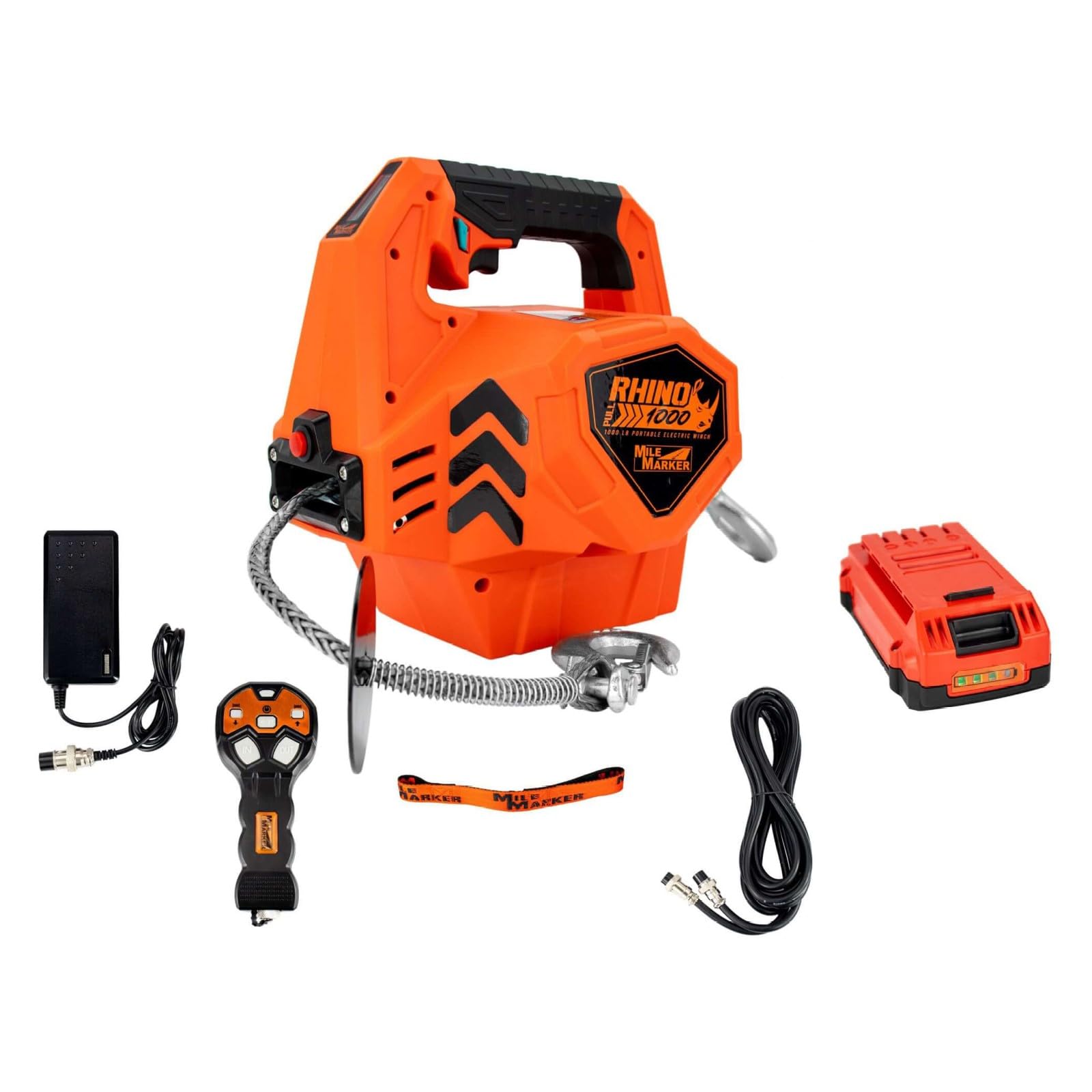 Amazon.com: Mile Marker Rhino Pull 1000 Portable Winch : Automotive