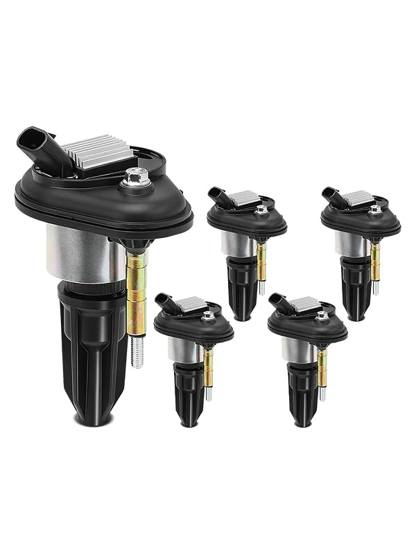 YHTAUTO Set of 5 3-Pin Ignition Coil Pack for Chevrolet, GMC, Hummer, Isuzu | Compatible with Colorado 2004-2006 & Canyon 2004-2006 & H3 2006 & i-350 2006 & i-370, 2.8L 2.9L 3.5L 4.2L | Replace C1395 by YHTAUTO - Used condition - US$36.13
