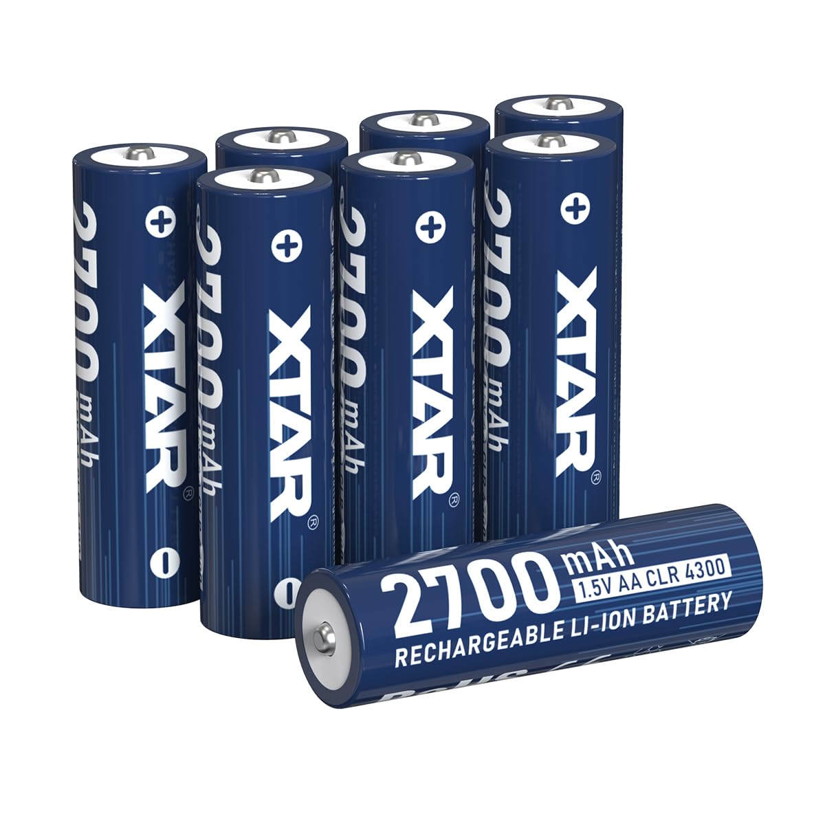 Amazon.com: XTAR 1.5V AA Rechargeable Batteries (8-Pack) – 2700mAh
