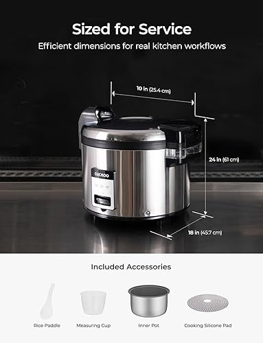 Miniatura 8 de CUCKOO Commercial Rice Cooker & Warmer, Extra Large Rice Cooker 30-Cup Uncooked / 60-Cup Cooked, Professional Industrial Grain Cooker with Large