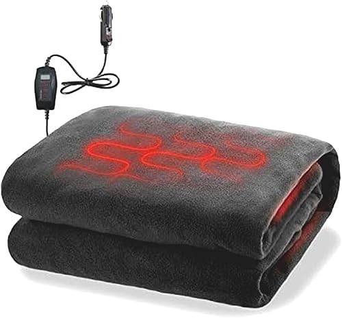 Miniatura 9 de Zone Tech - Manta de viaje de forro polar sherpa, acogedora, suave, cálida, mullida, cómoda, para asiento de automóvil, 59 x 43 pulgadas, ideal para