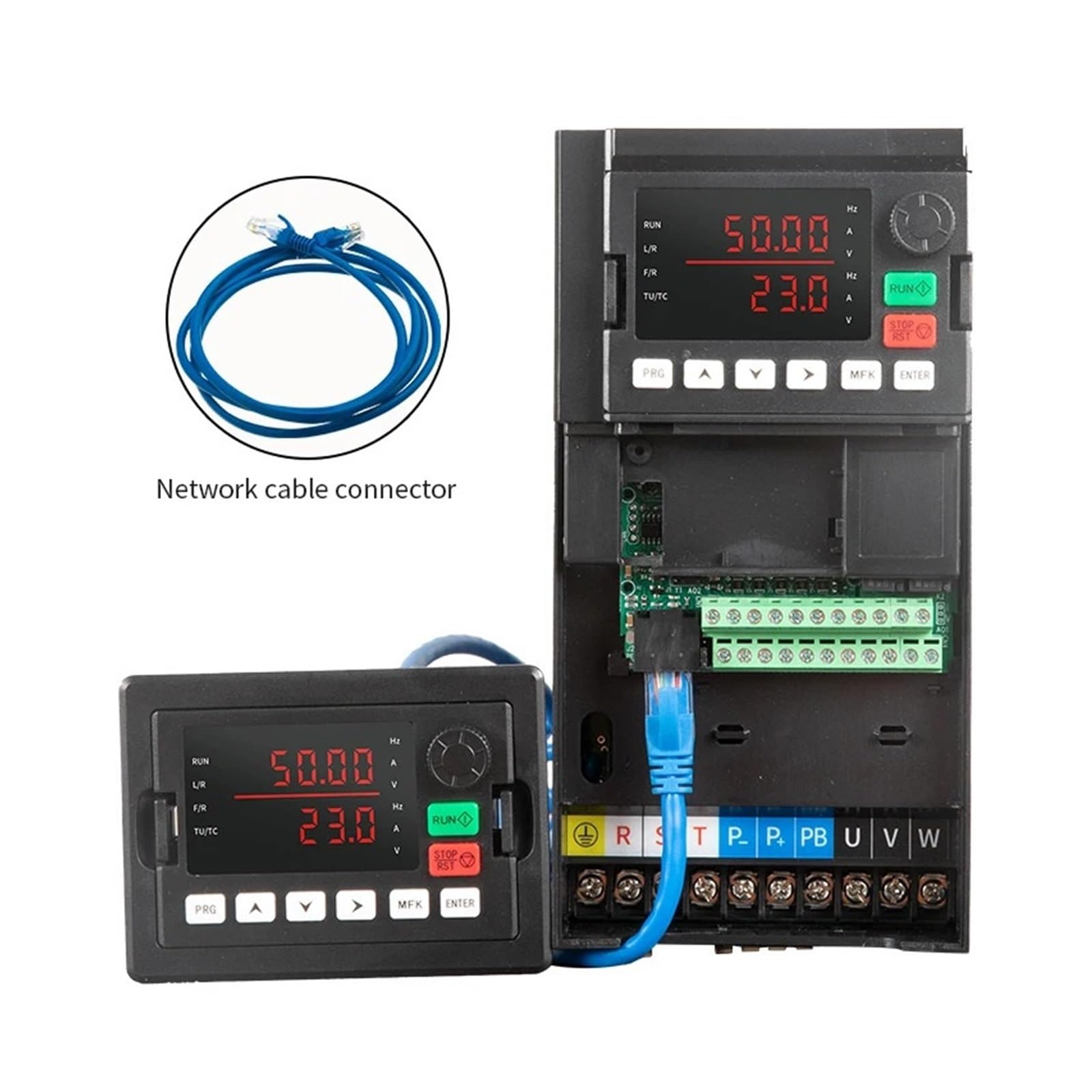 Azionamento a Frequenza Variabile, VFD 11KW 15KW 18KW 22KW 30KW Convertitore di frequenza vettoriale ad Alte Prestazioni AC380v Regolatore di velocità del Motore trifase Inverter(11KW 380V)