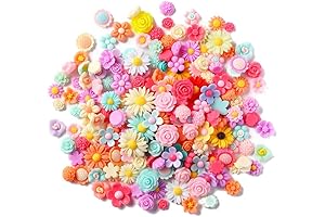 Colorful Flatback Resin Mini Flowers Charms