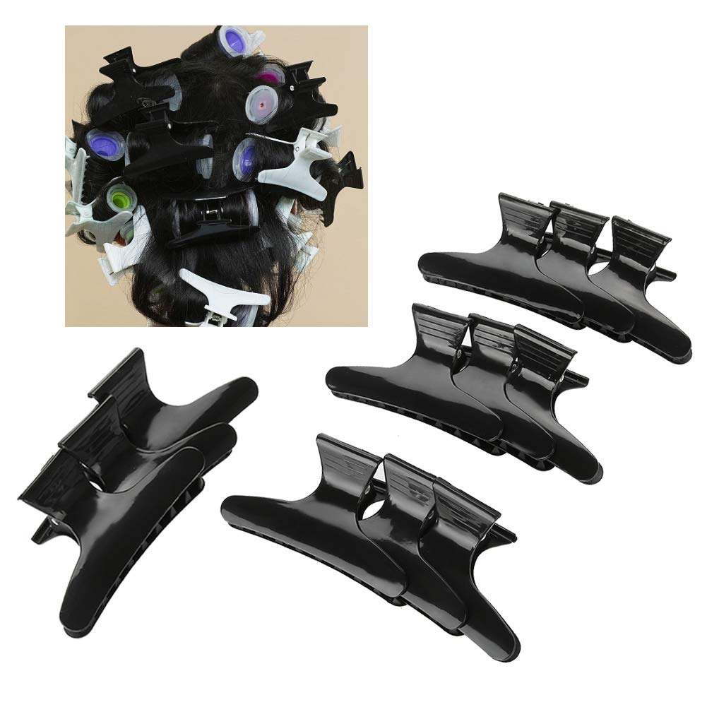 Butterfly Clips 12Pcs Salon Hair Clip Hairdresser Clamps Hairdressing Tool for Styling Sectioning, Cutting and Coloring (Black) - Image 2