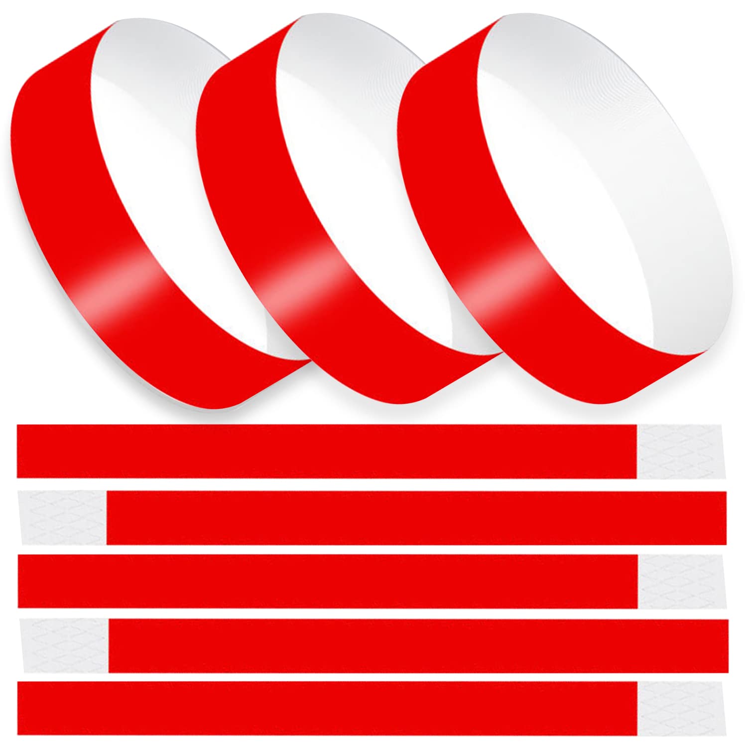 Amazon.co.jp: 使い捨て リストバンド イベント用 100枚 蛍光 合成紙