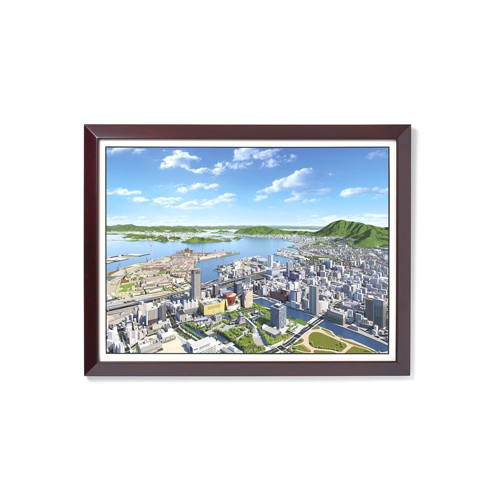 Amazon.co.jp: 北九州市の地図情報会社のゼンリンが作る「俯瞰図額絵