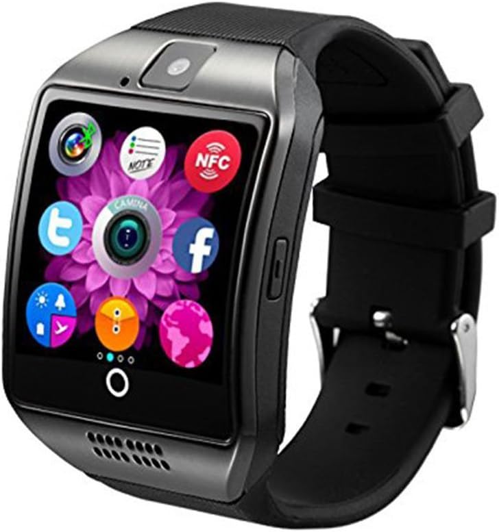 Smart Watch Phone Wireless Bluetooth Sweatproof Smartwatch with Camera Sleep Monitor Fitness Wrist watch for Android Samsung Galaxy S5 S6 S7 HTC Sony LG G3 G4 G5 Edge S8 Google Pixel Huawei (black)
