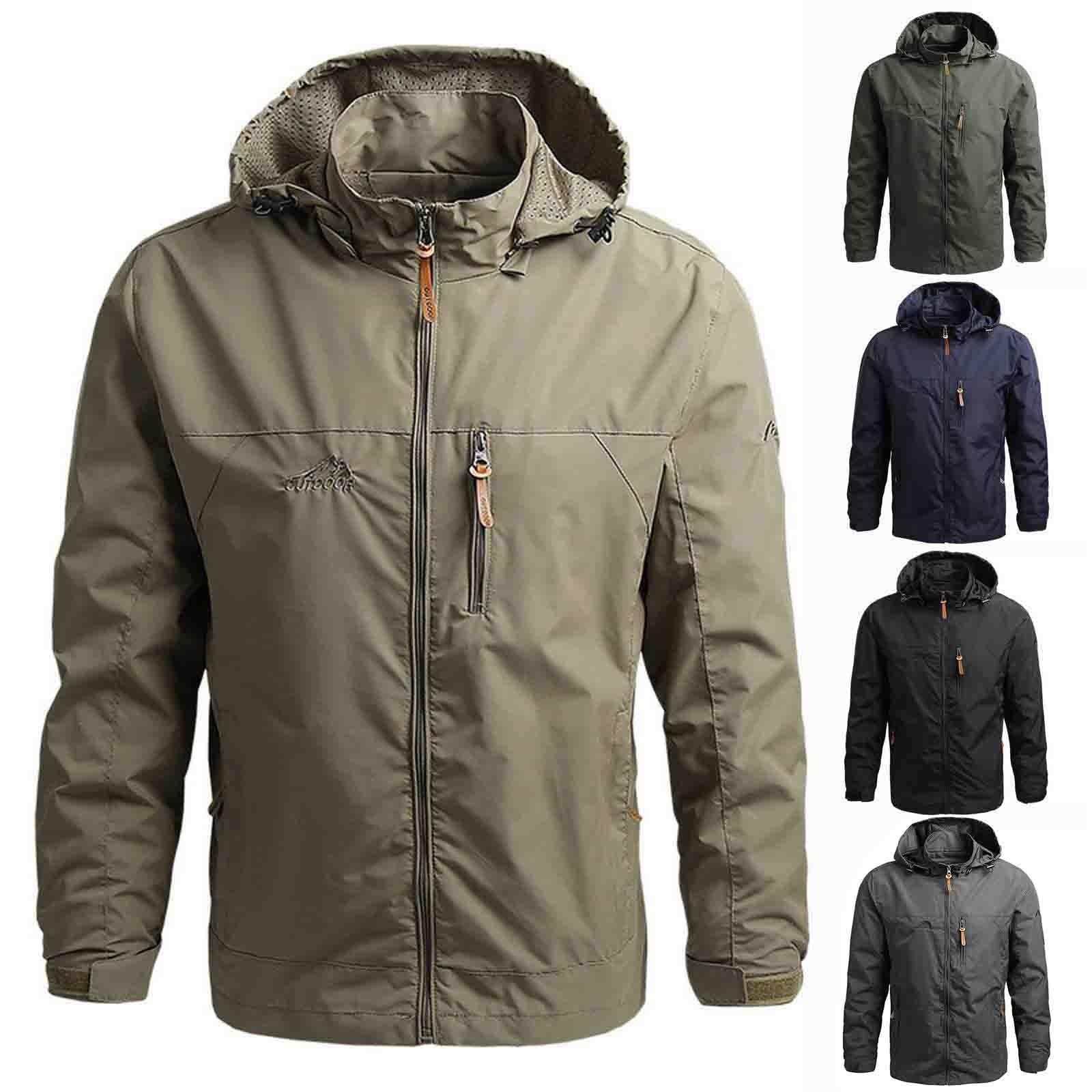 Abrigos impermeables con capucha para hombre, chaquetas de pesca impermeables a prueba de viento, chaquetas de escalada, deportes al aire libre, cortavientos para senderismo, uso diario, abrigo de