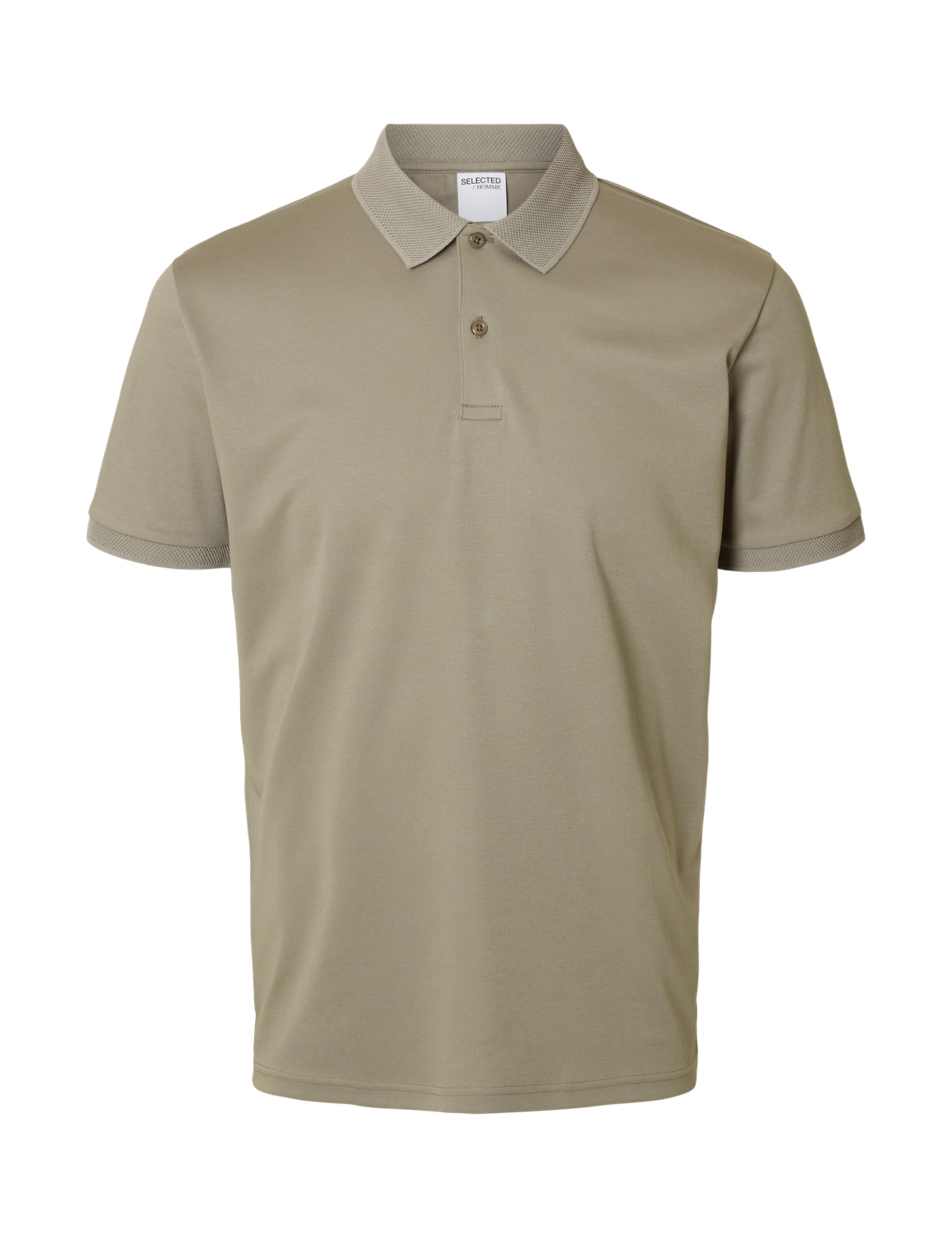 Selected Homme Men's Vetiver Slhfave Button Ss Polo Noos, Xl