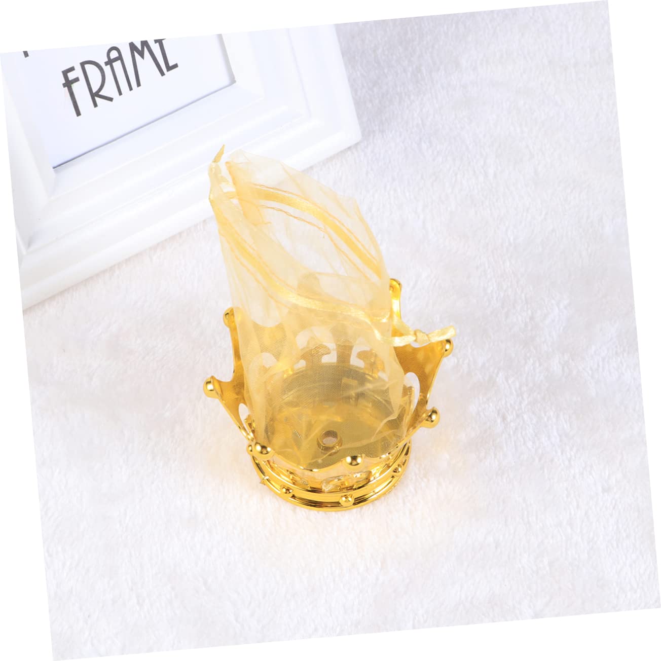 24 Stück kleine Tüten Geburtstag Gastgeschenke Party befüllbar Gold mit Beutel befüllbare Goldkrone mit Beutel Hochzeit Süßigkeiten Gastgeschenke Mini-Tasche Braut Prinzessin / 1895