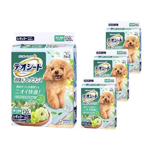 デオシート 消臭 フレグランス グリーンアロマの香り レギュラー サイズ 120枚×4袋 全480枚 ペットシーツ ユニチャーム[定期便 3回]