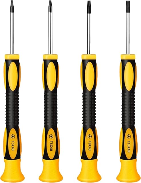 TekValue Torx Screwdriver Set, Precision Security T5 T6 T8 T10 Torx Screwdriver Set Compatible with PS3, PS4, Xbox One/360 Controller, Ring Doorbell, Hard Disk Drive, MacBook