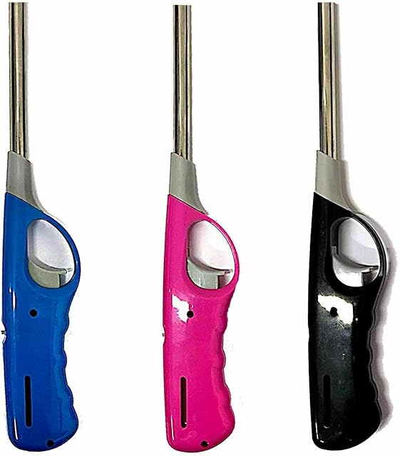 3 Pack of Gas Lighters for BBQ, Candle, Cooker, Oven, Stove, Camping etc.- Refillable