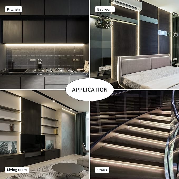 Miniatura 7 de PAUTIX COB - Tira de luz LED de 18 pies18.0 ft, 4000 K, blanco natural, 528 LEDsm 24 V, cinta LED flexible súper brillante con certificación UL para