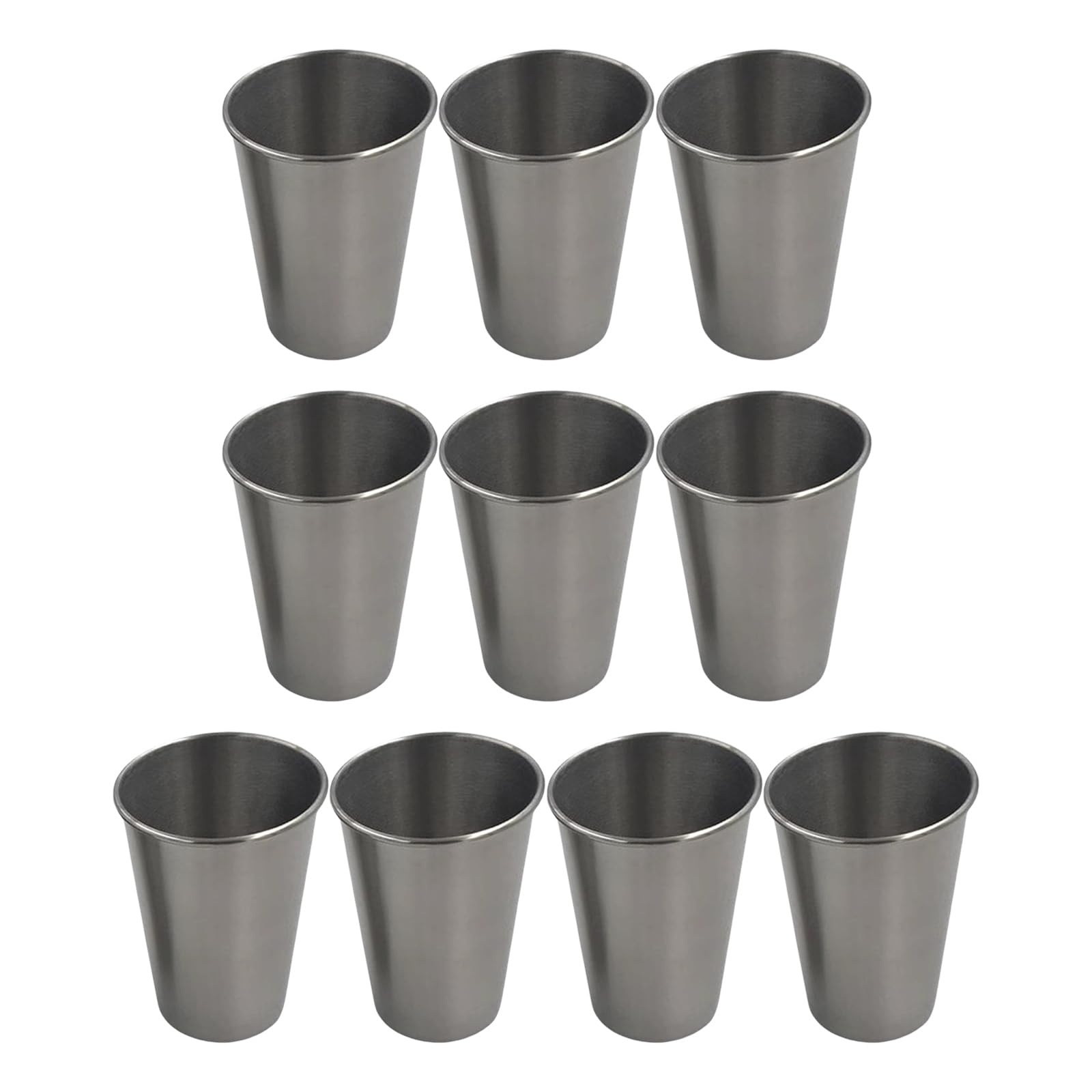 Tsophreniq 10pcs Stainless Steel Water Cups Portable and Easy to Use Beverage Cups for Daily and Outdoor Activity Rustproof Beverage Mugs