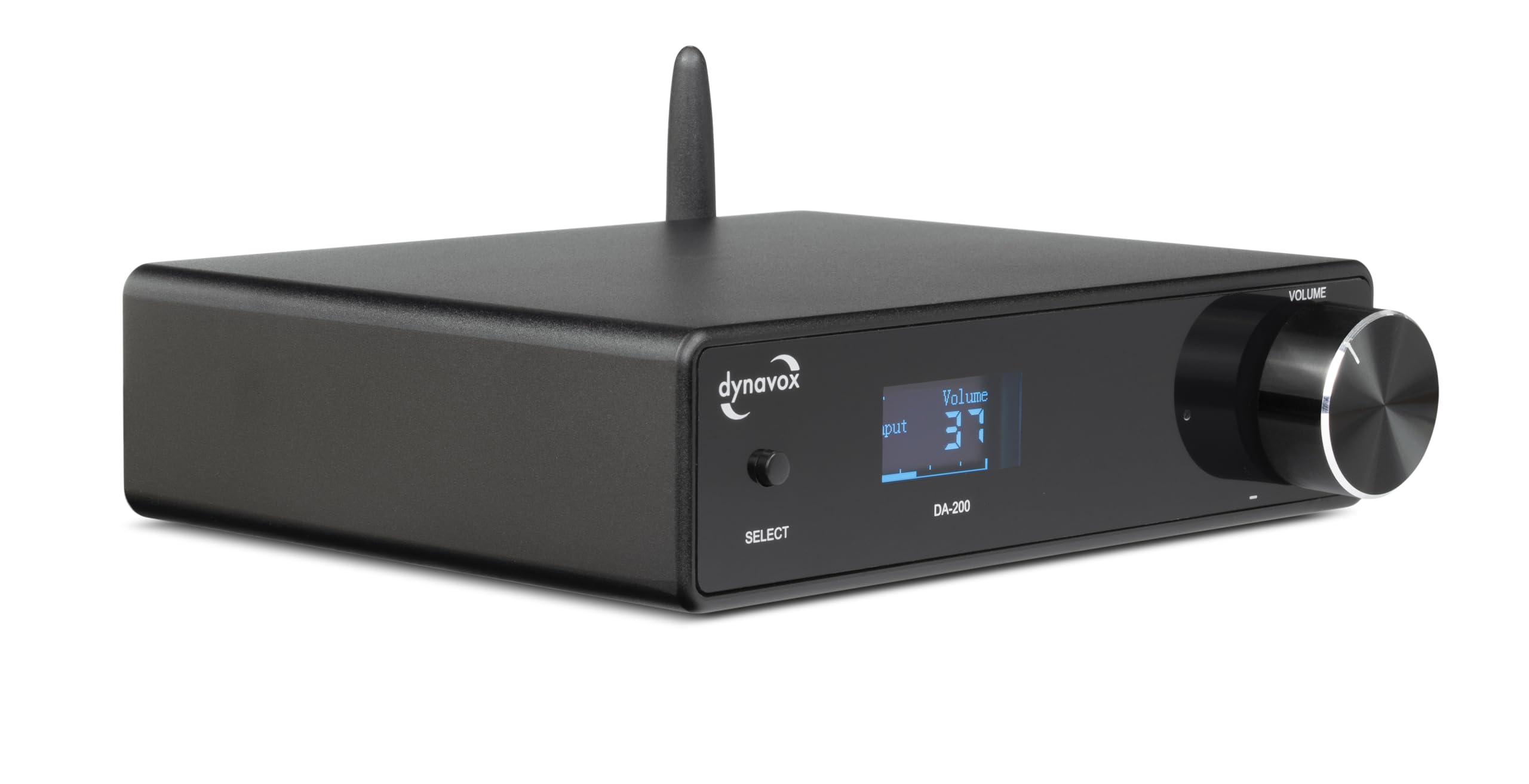 Dynavox DA-200 HiFi Verstärker, kompakter Class-D Stereo-Digitalverstärker mit BT 5.0, USB-DAC, optisch & koaxial, Subwoofer Out, edles Aluminiumgehäuse, ideal für PC-Audio & Musikstreaming, schwarz
