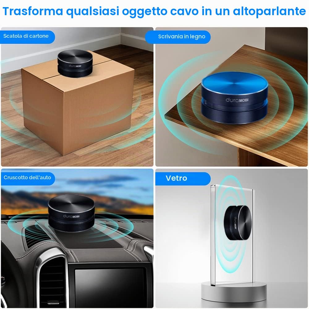 BT Mini Altoparlante Senza Fili a Conduzione Ossea, Stereo Bass Soundbox Portatile Creativo, Mini Lettore Musicale Con Microfono Incorporato