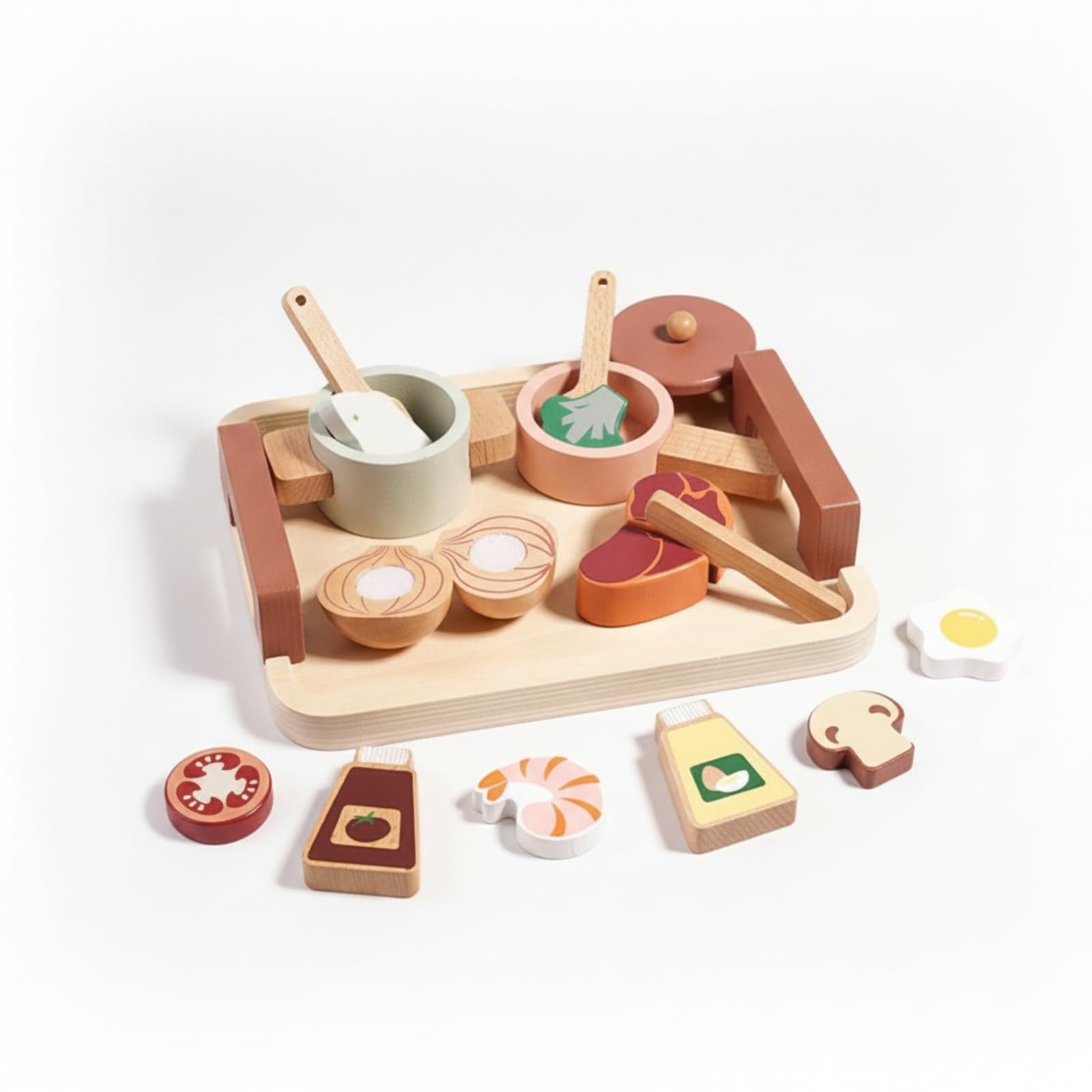 Set Comida con Tabla Cortar y Cuchillo Didáctico Set Alimentos Juguete con Banja Interactivo para
