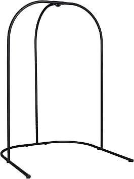 LA SIESTA - Steel Hanging Chair Stand for Outdoor and Indoor, Galvanized Steel Stand for Hanging Chairs and Childrens Hanging Nests, Hanging Hammock Chair Stand only Swing StandArcada Anthracite