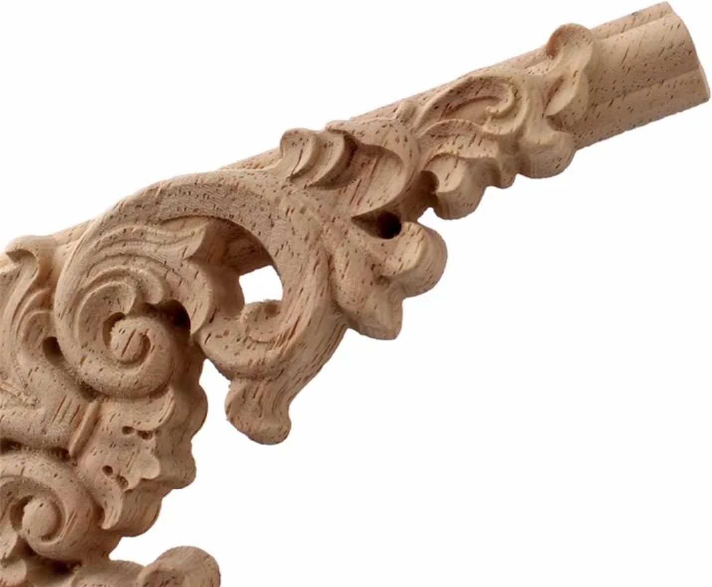 Woodcarving Carved Wood Applique European Furniture Cabinet Gate Flower Vintage Home Decor Decoration Maison(30cm)