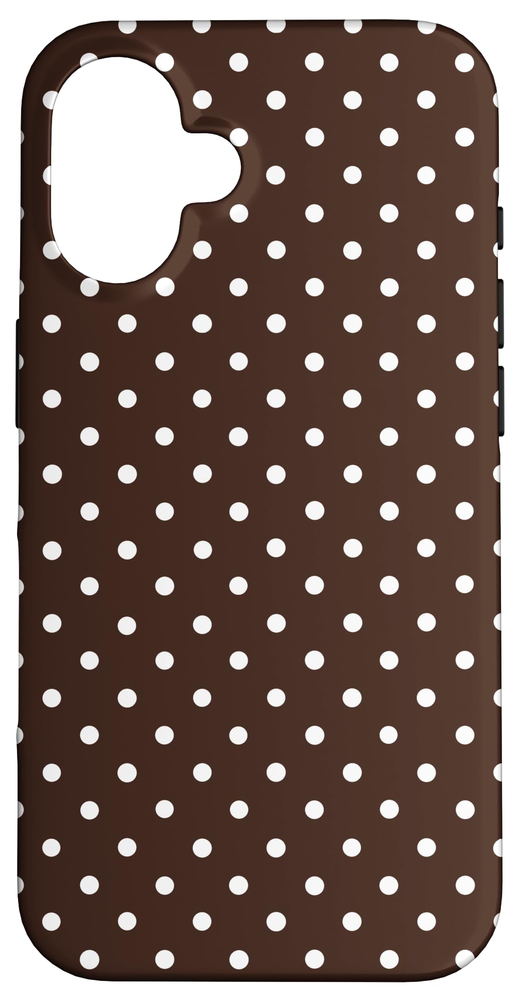 Polka Dot Pattern Brown White for Women Girls Polka Dots Case for iPhone 16