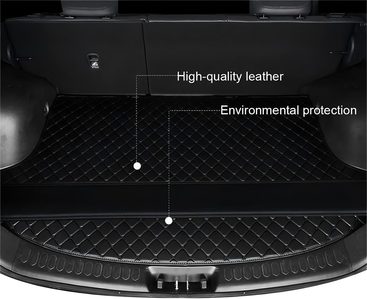 Custom Making Trunk Mats Cargo Mats Fit for 99.9% Sedan SUV All Weather Protection Leather Liners Trunk Mat Cargo Liners (Purple)