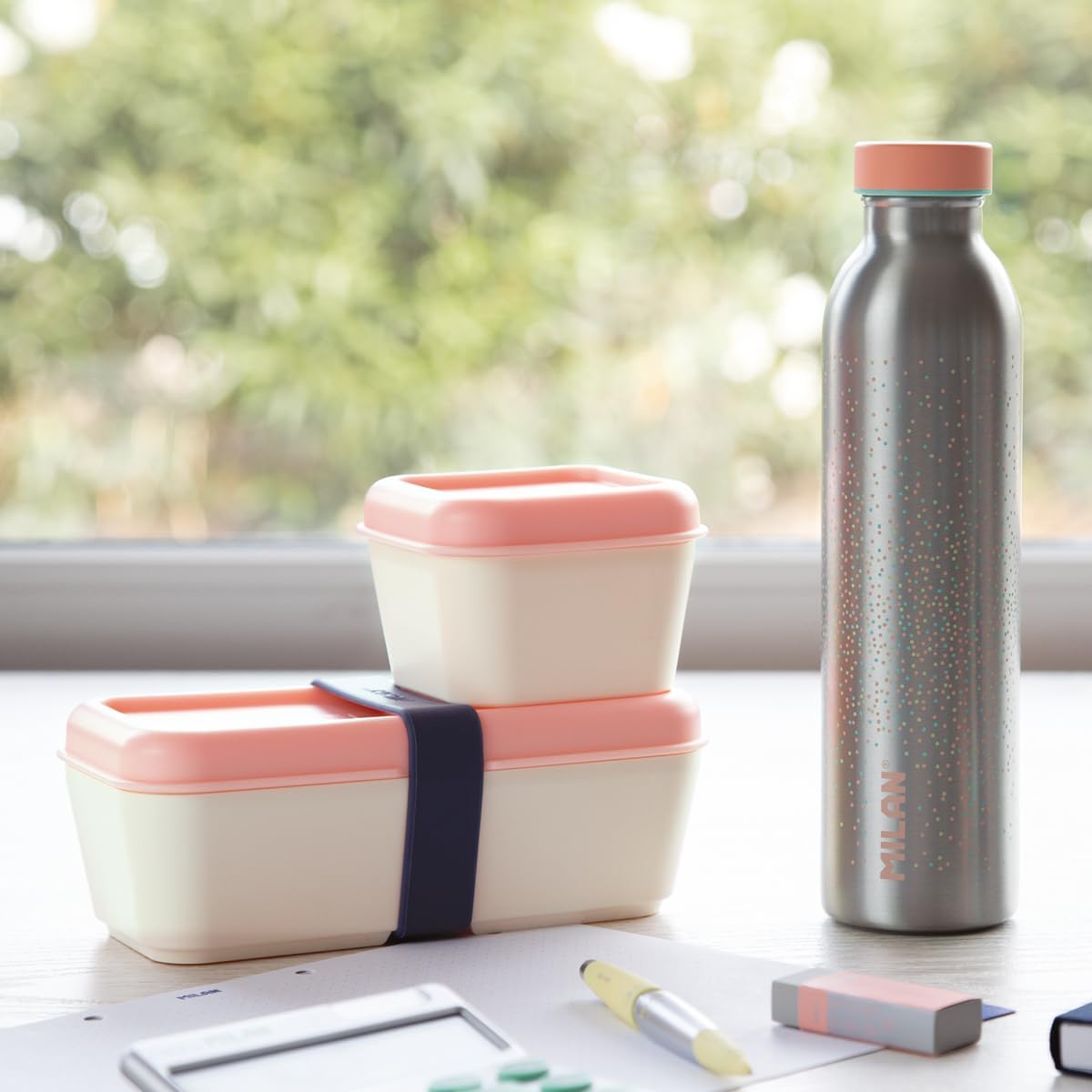 Silver Series Stainless Steel Isothermic Bottle, Pink Milan