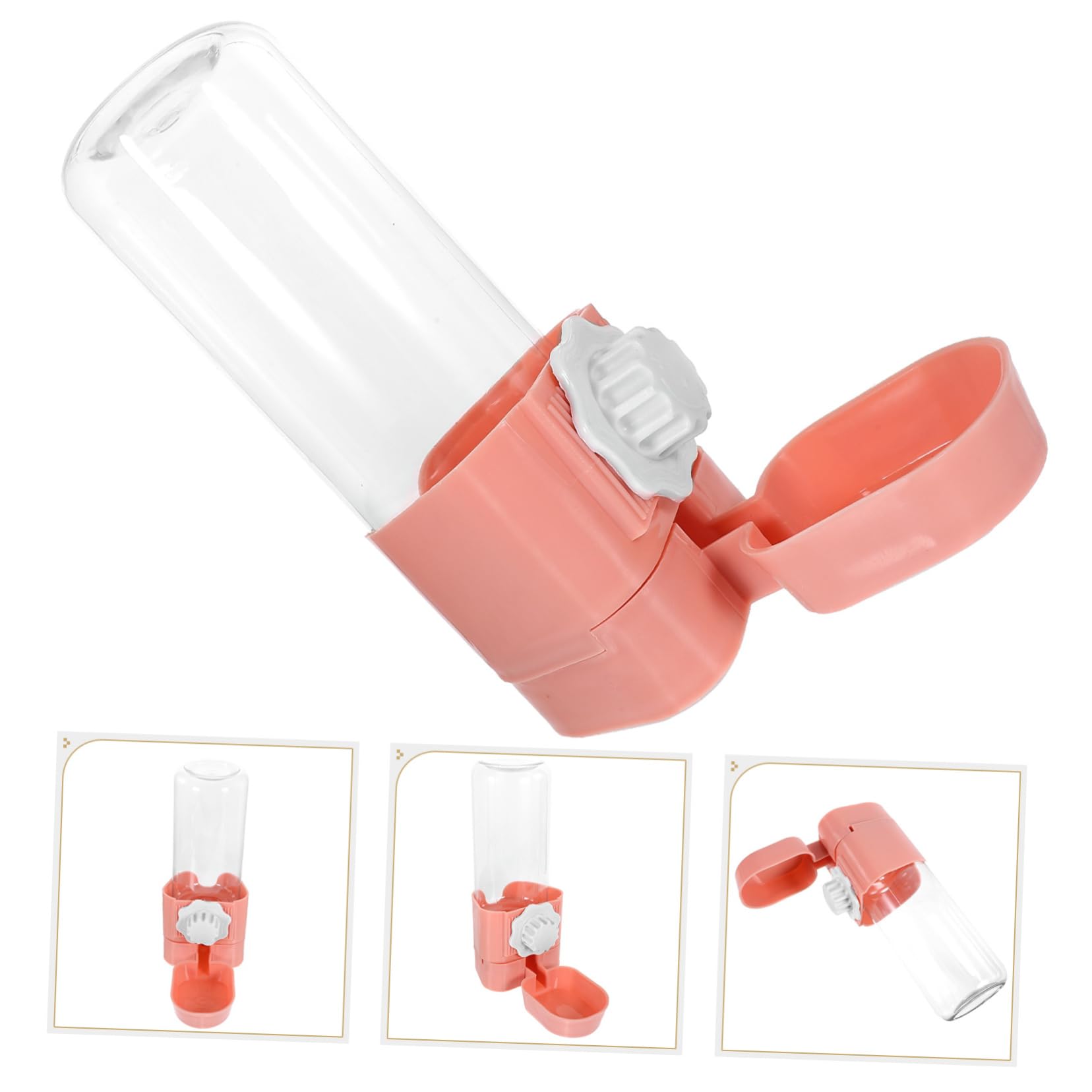 INOOMP 3piezas Botella De Agua para Hámster y Conejos Dispensador Automático De Agua Accesorio Colgante para Mascotas Bebedero Limpio y Compacto para Hogar y