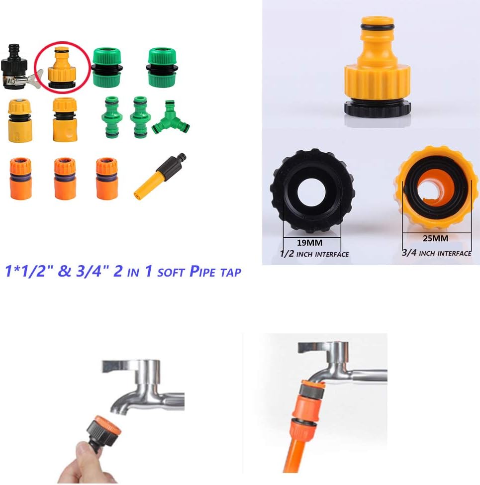 SAMIR Multisize garden hose conversion connector Kits,Water Tap