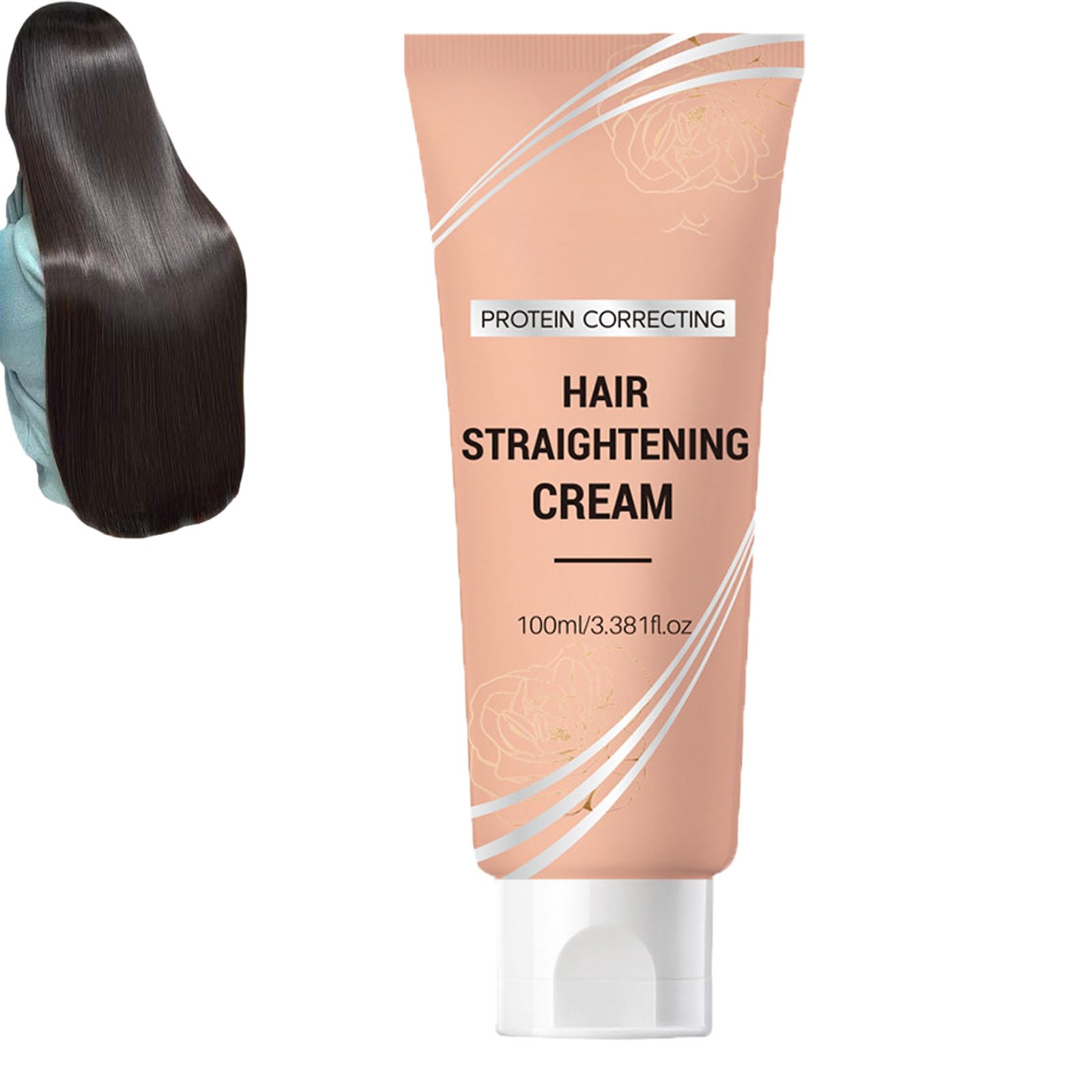 Protein Repair Haarglättungscreme, Frizzy Control Feuchtigkeitsspendende Behandlung, macht das Haar seidig und glänzend, leichte, nicht fettende Glättungspflege, Reparatur von geschädigtem (1pcs)