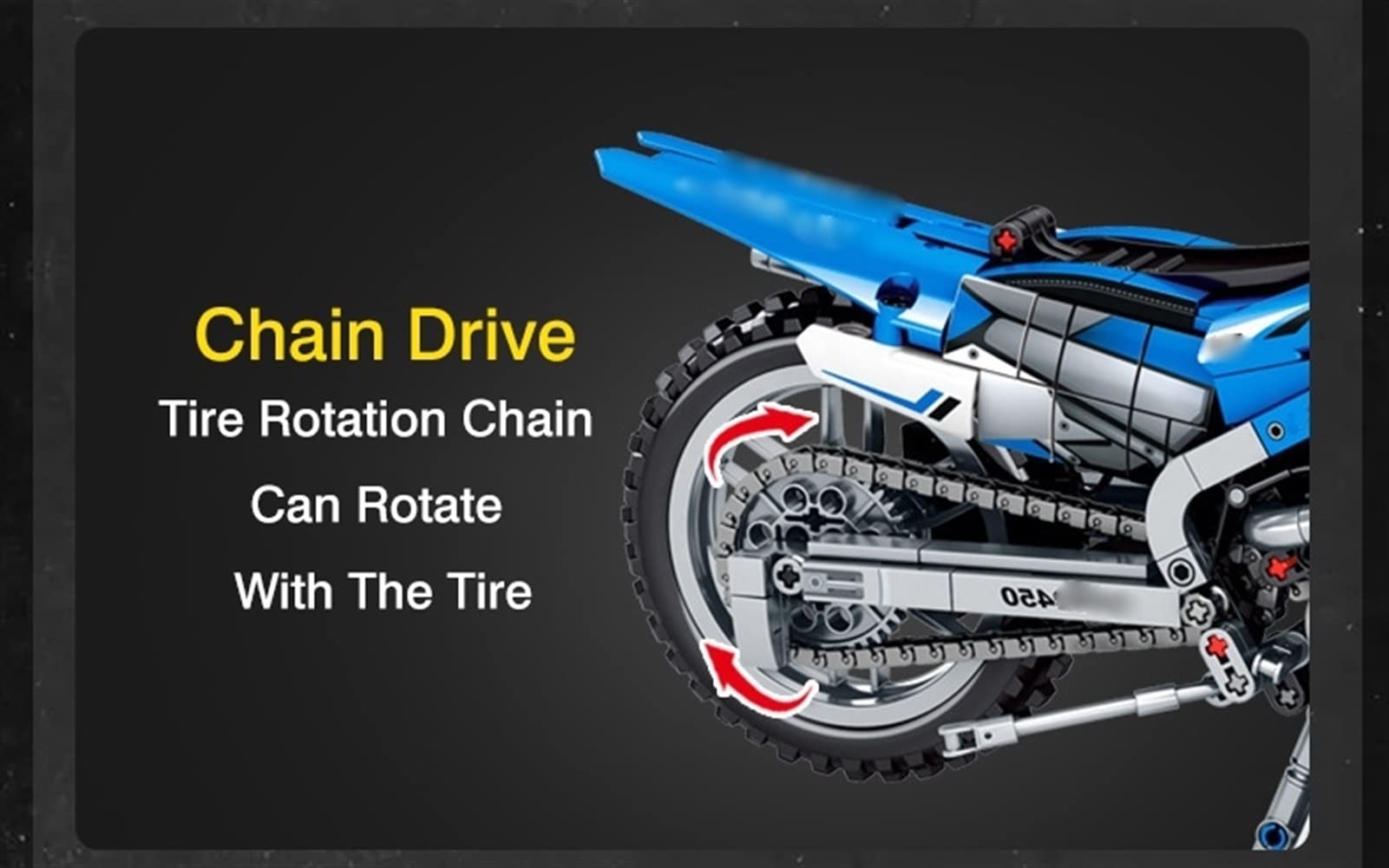 Racing Model Collection Offroad-Motorrad DIY Klassische Bausteine Ziegel Spielzeug Für Kinder Puzzle Geschenk Ornament Für Yamaha WR450F