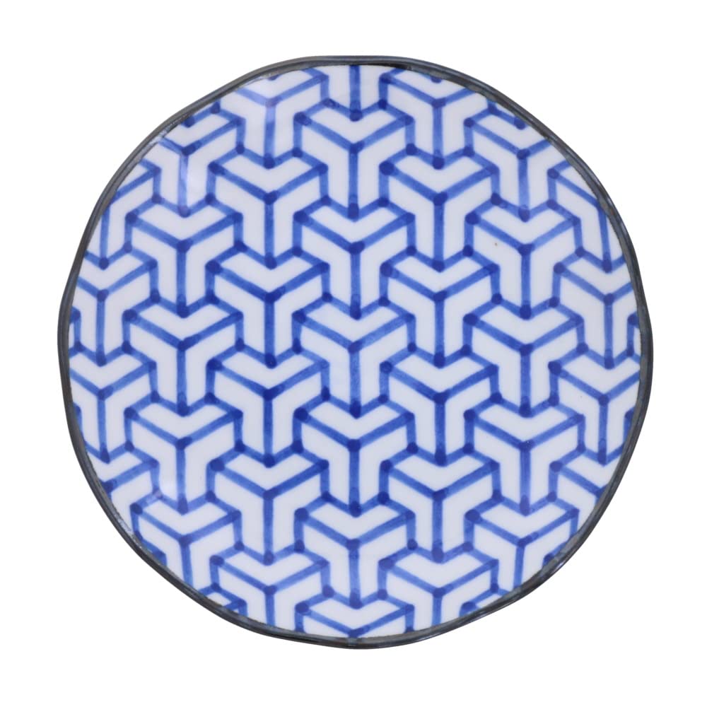 Auspicious Turtle Shell Medium Plate, 6.5"