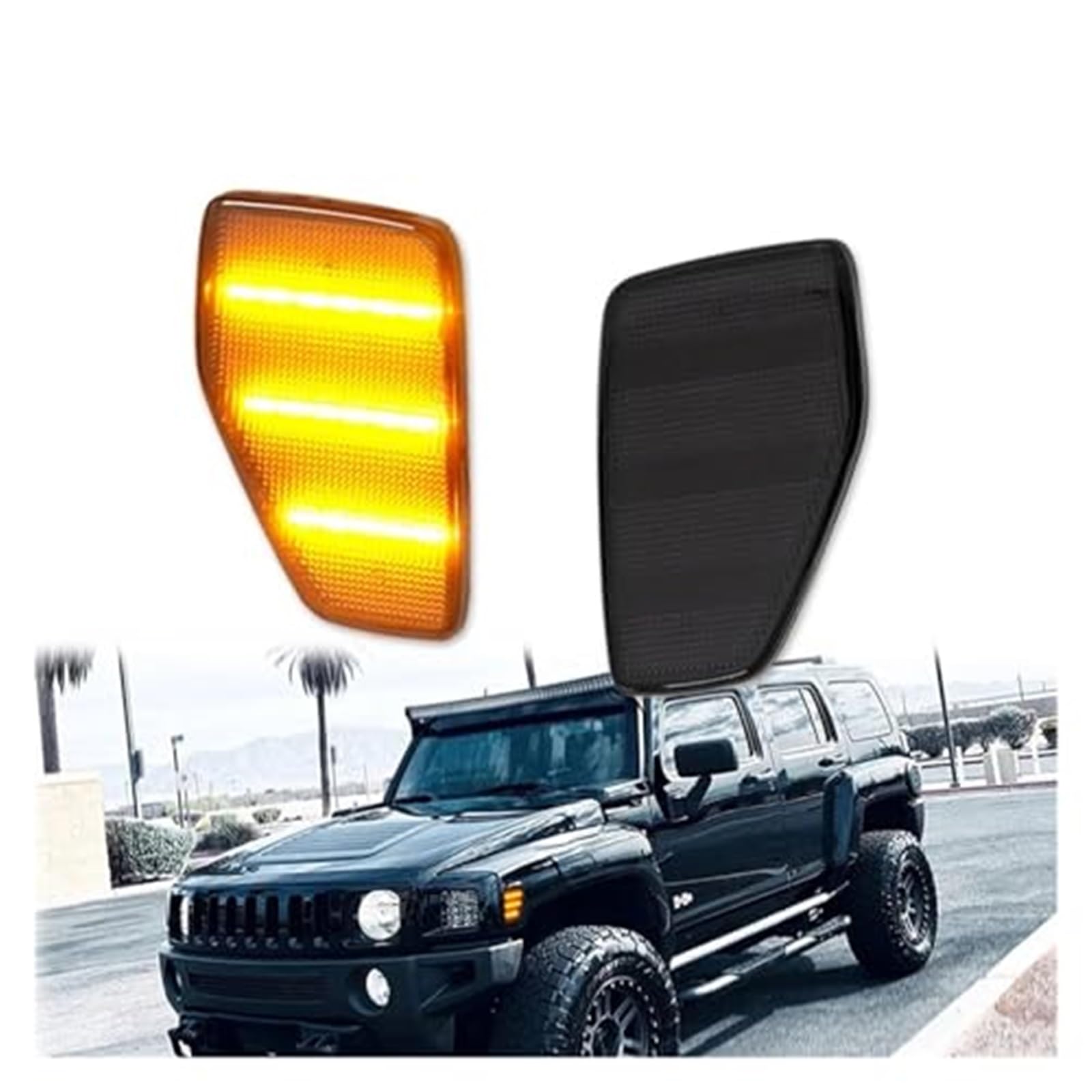 Wskaźnik w lusterku bocznym 2 szt., dla Hummer H3 2006-2010 H3T