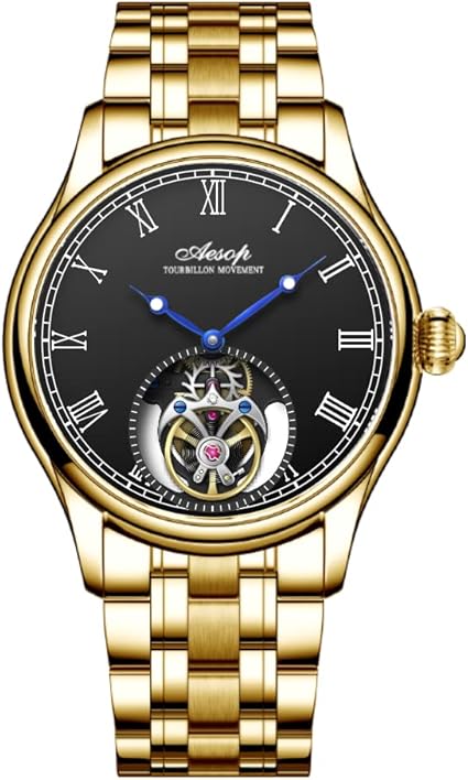 Amazon | AESOP トゥールビヨン 機械式 腕時計メンズ 腕時計手