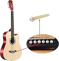 Vista 9 de Juego de accesorios de guitarra para guitarra, pasadores de puente de palisandro, tuercas de sillín (3 izquierdas + 3 derechas), 6 cuerdas