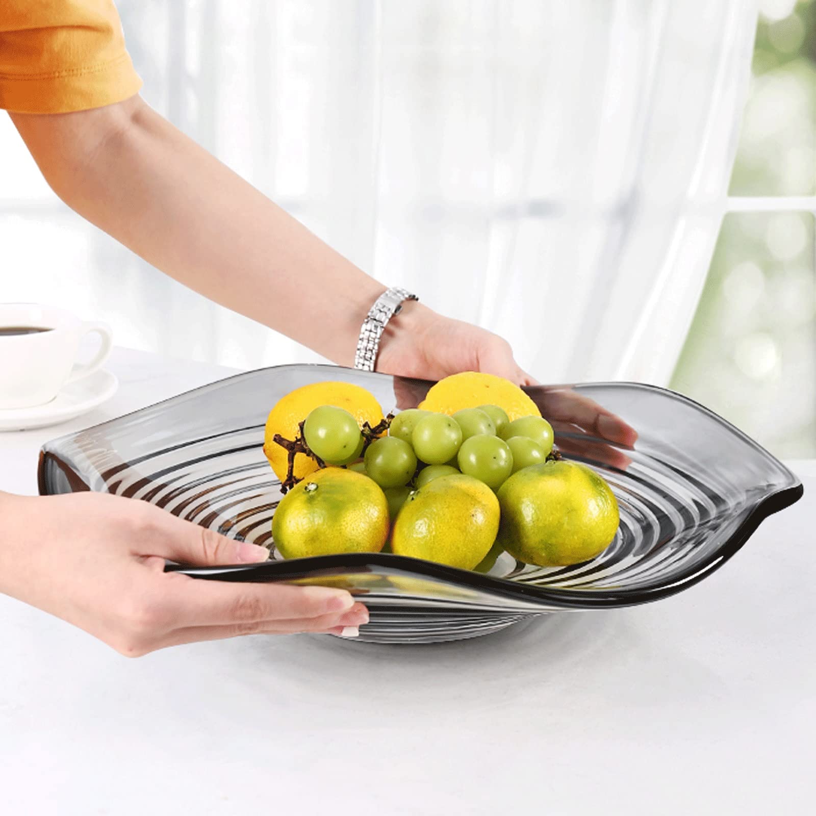 Foodservice Vassoio Vassoio di vetro Vassoio for servving Vassoio decorativo for tavolino Tavolino Resistente alimento e bevande Server vassoio controsoffitto Cassettiera da cucina Dresser Party Servi