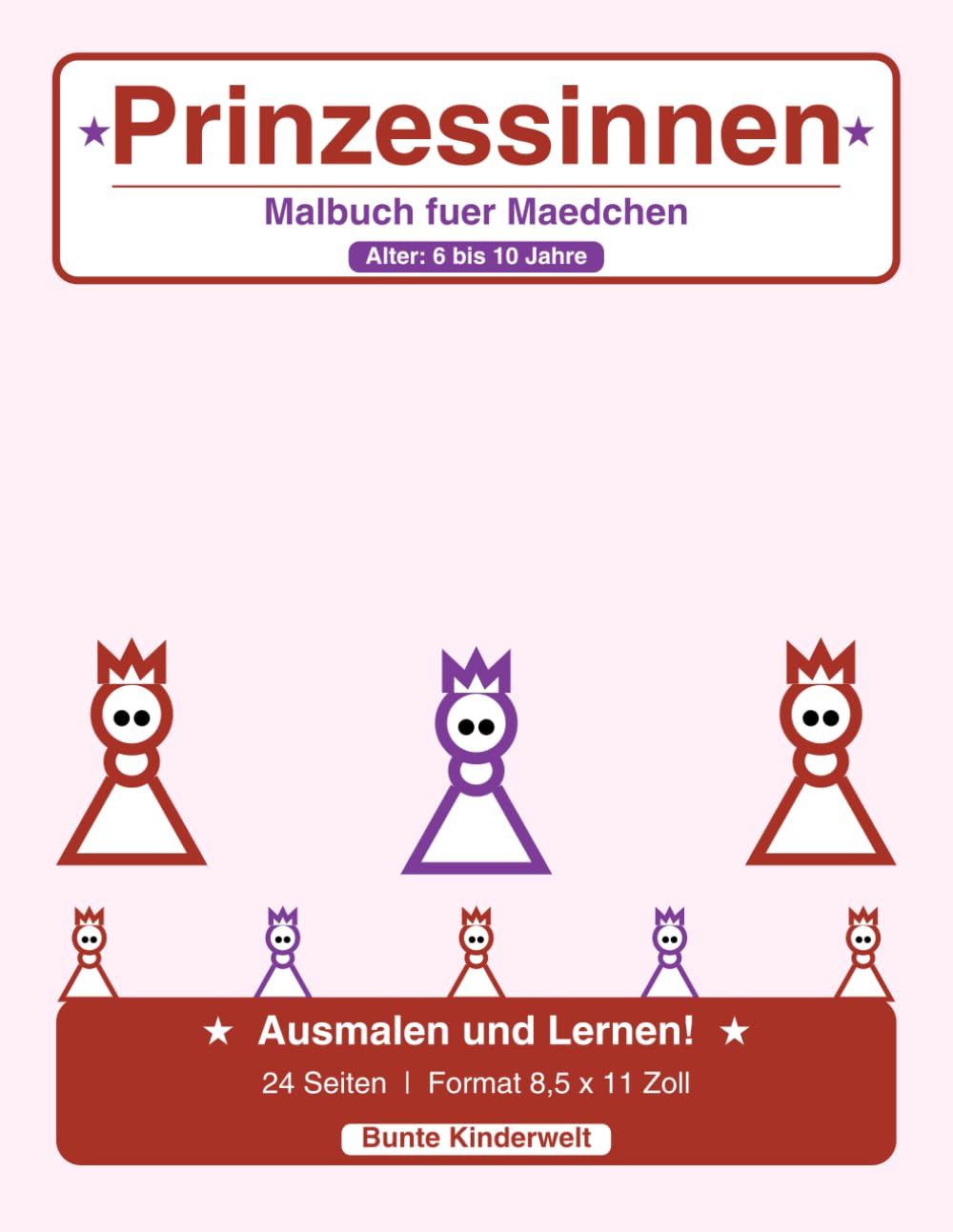 Prinzessinnen Malbuch für Mädchen ab 6 Jahren – Feenzauber & Königreich: 20 zauberhafte Motive mit Prinzessinnen, Feen, Einhörnern und Drachen – Großes Ausmalbuch für Mädchen von 6 bis 10 Jahren