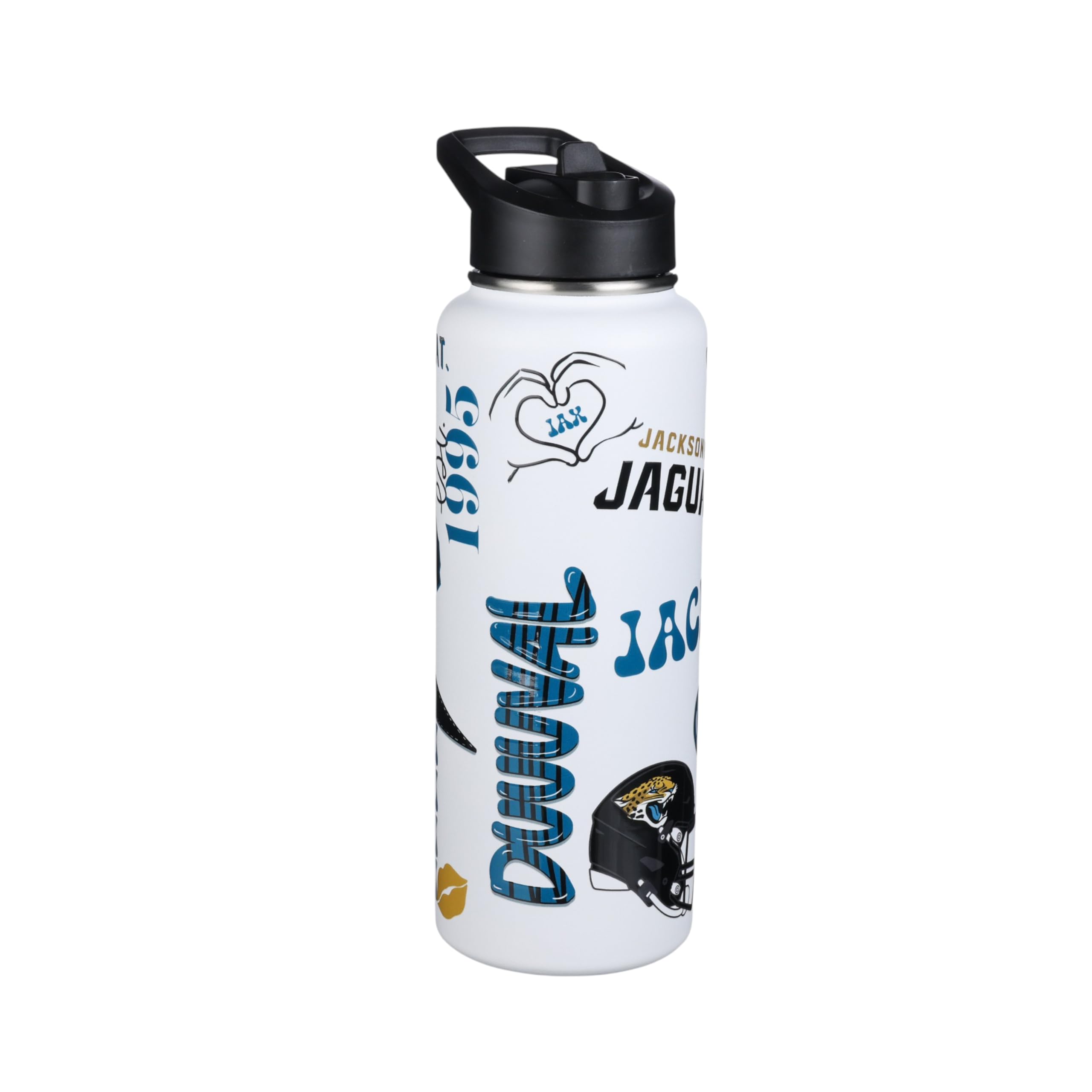 The Memory Company Officially Licensed NFL 34oz Water Bottle - Premium Stainless Steel Double-Wall Insulated Leakproof Design