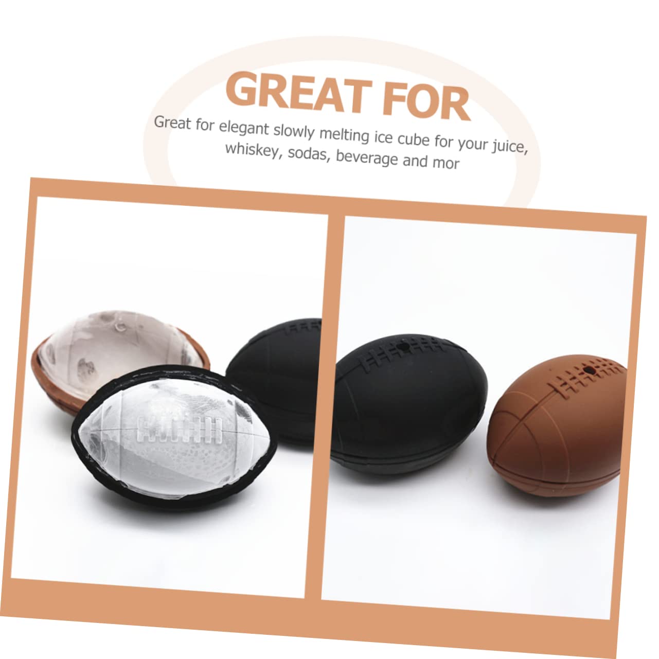 Cabilock 5 Juegos Gadget De Cocina Gran Bandeja De Cubitos De Hielo Fabricador De Cubitos De Hielo Bandeja De Cubitos De Hielo Para Vaso Cubo Light Brown Gel De Sílice 2 Piezas * 5