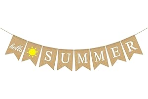 Hello Summer Burlap Banner