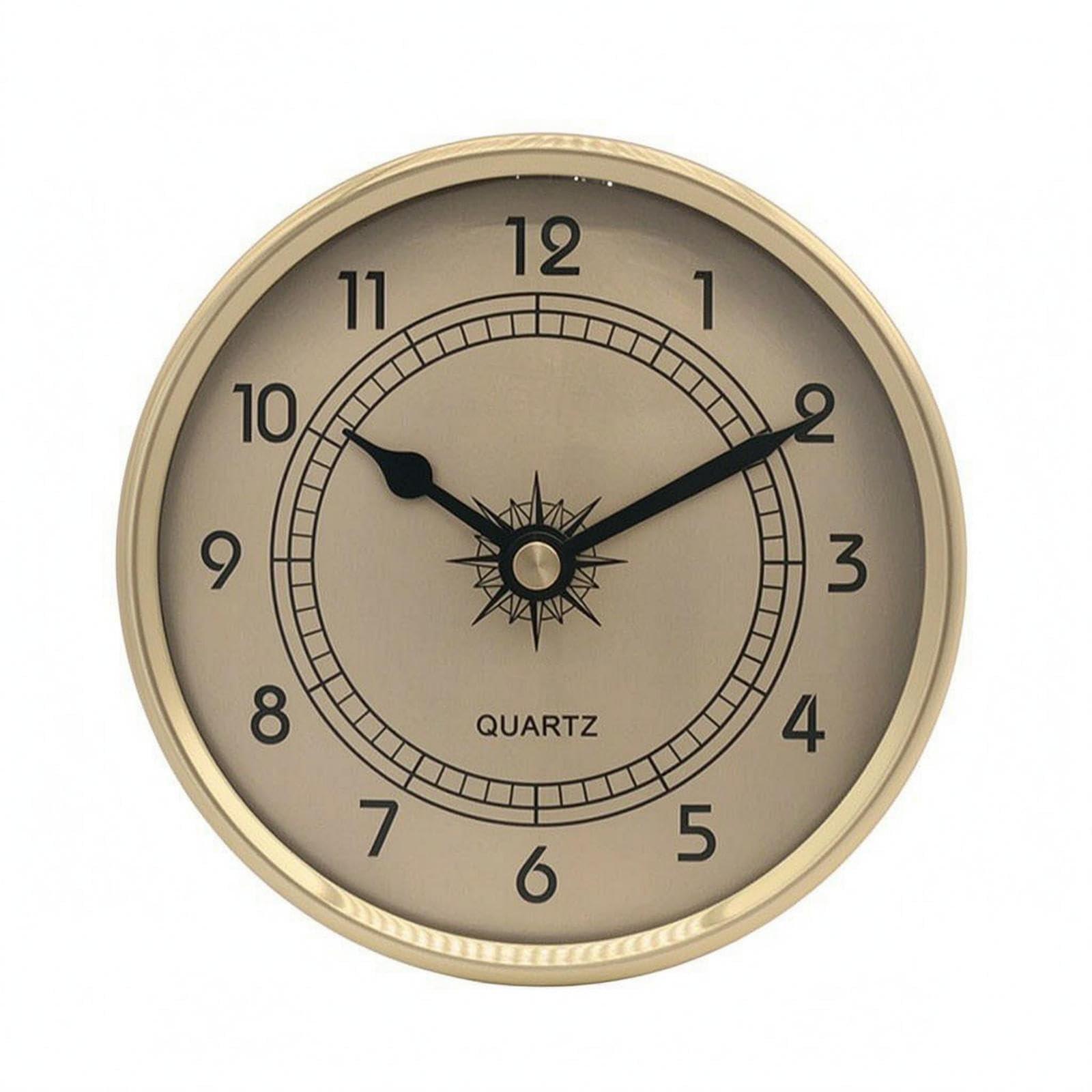 Compass-Type Wall Gauge Gold-Tone Round Wall Instrument Printed Markings Metal Dial-image-23