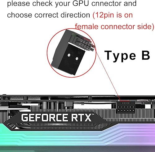 Miniatura 7 de 12VHPWR Adaptador de 90 grados Conector de alimentación GPU de 16 pines 600W Pcie5.0 Adaptador de corriente de ángulo recto para tarjeta gráfica GPU