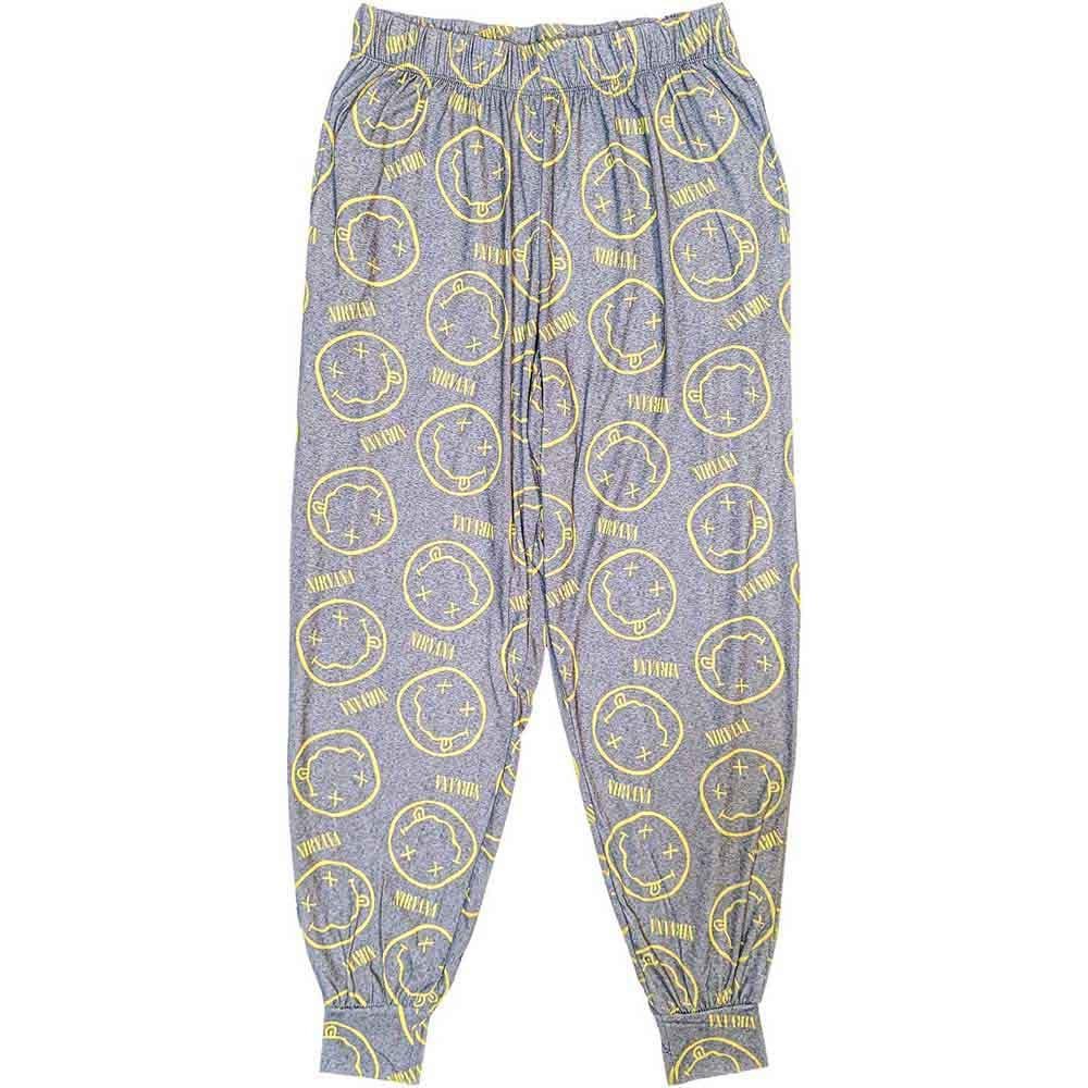 Paradiso Clothing Unisex Yellow Nirvana Grunge Smile Pyjamas - L