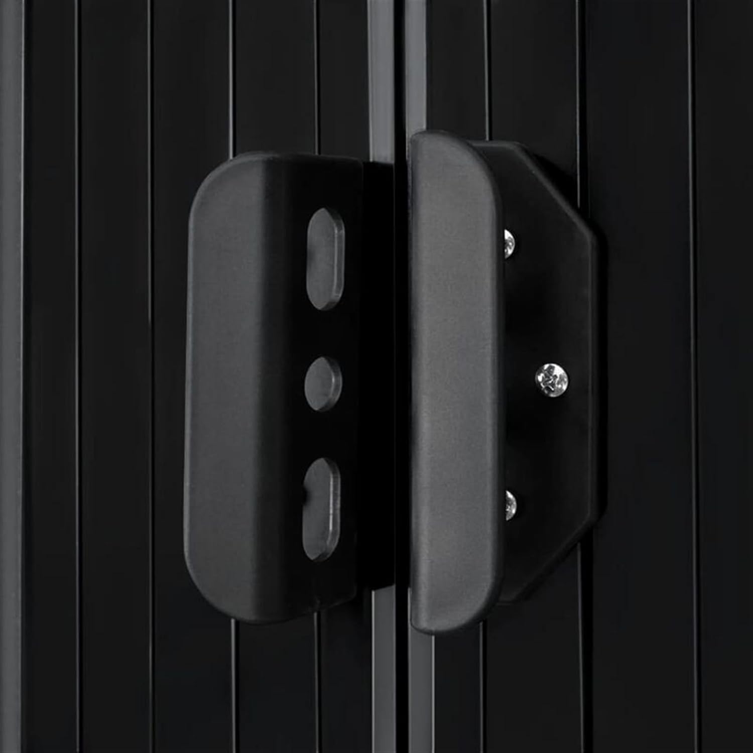 Garden Sheds Windproof Rainproof Black Metal Garden Shed Outdoor Storage Room Outdoor Sundries House Tool Room Mobile Room 190x124x181cm Outdoor Storage Sheds