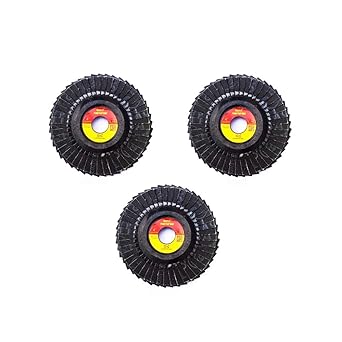 EXCEL IMPEX Borit Flexible Flap Wheel Disc for Grinding and Polishing (4 Inch, 120 Grit) - Set of 3 Pieces