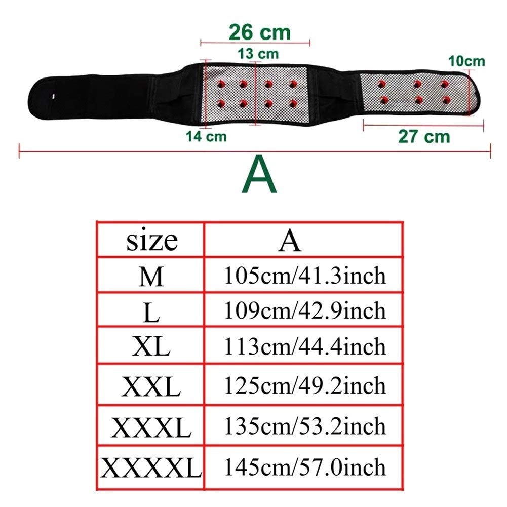 Tutore Lombare Vita Regolabile Tormalina Autoriscaldante Terapia Magnetica Cintura di Supporto for la Schiena Cintura Lombare Fascia for Massaggio Assistenza Sanitaria Uomo Donna,Supporto l