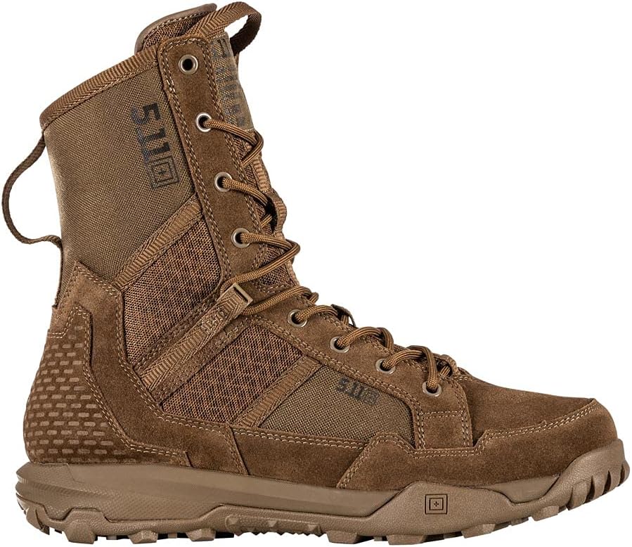 5.11 Tactical Men’s A/T All-Terrain 8-inch Military Style Boots for Snow, Hiking, Work – Non-Zip, Water-Resistant, Style 12422