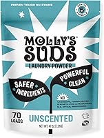 Vista 8 de Detergente Molly's Suds para ropa original en polvo, detergente natural para ropa para pieles sensibles, ingredientes derivados de la tierra, lucha
