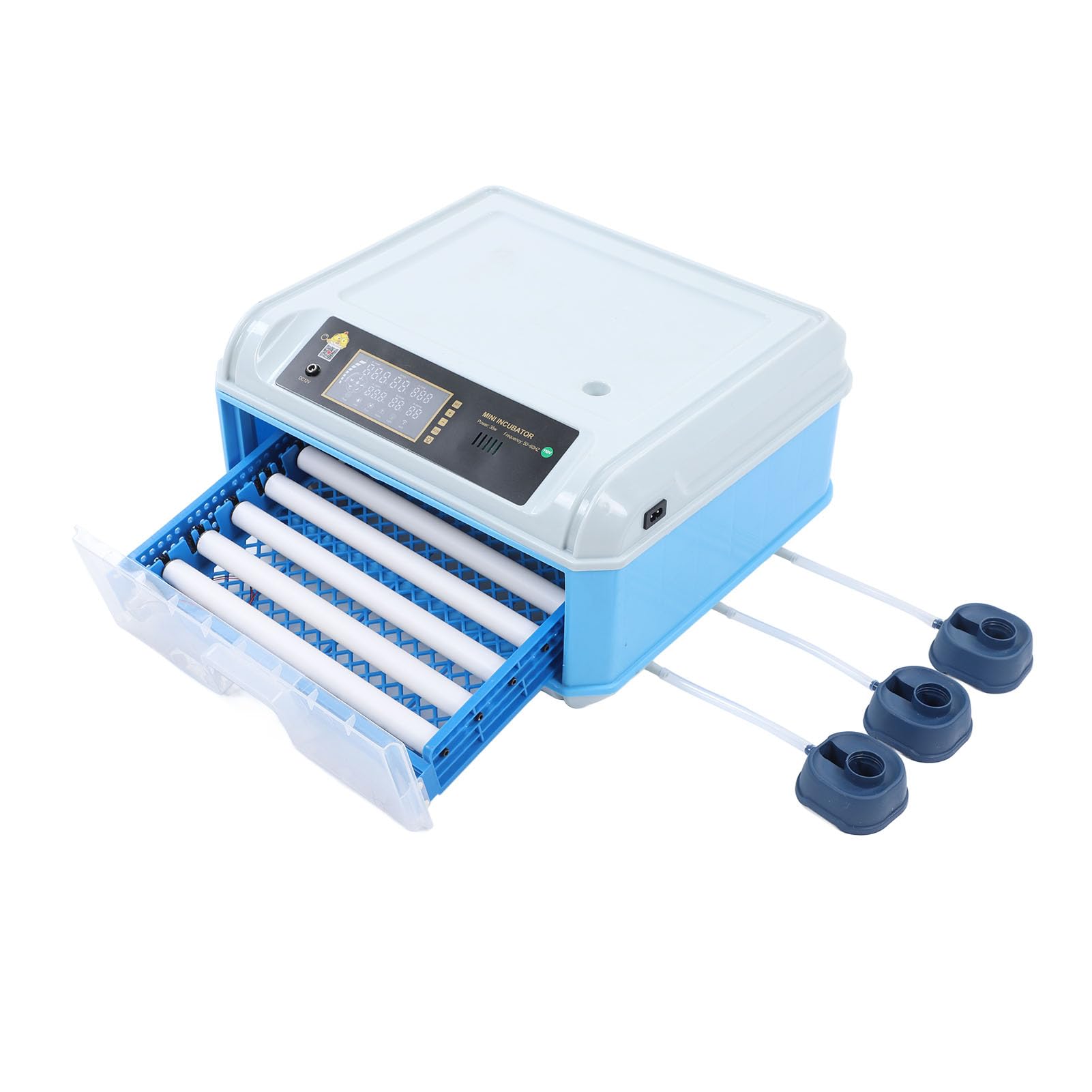 Incubadora de Huevos, Tipo Cajón Incubadora de Huevos Criadero Aves Plástico para Laboratorios (EU Enchufe 220V)